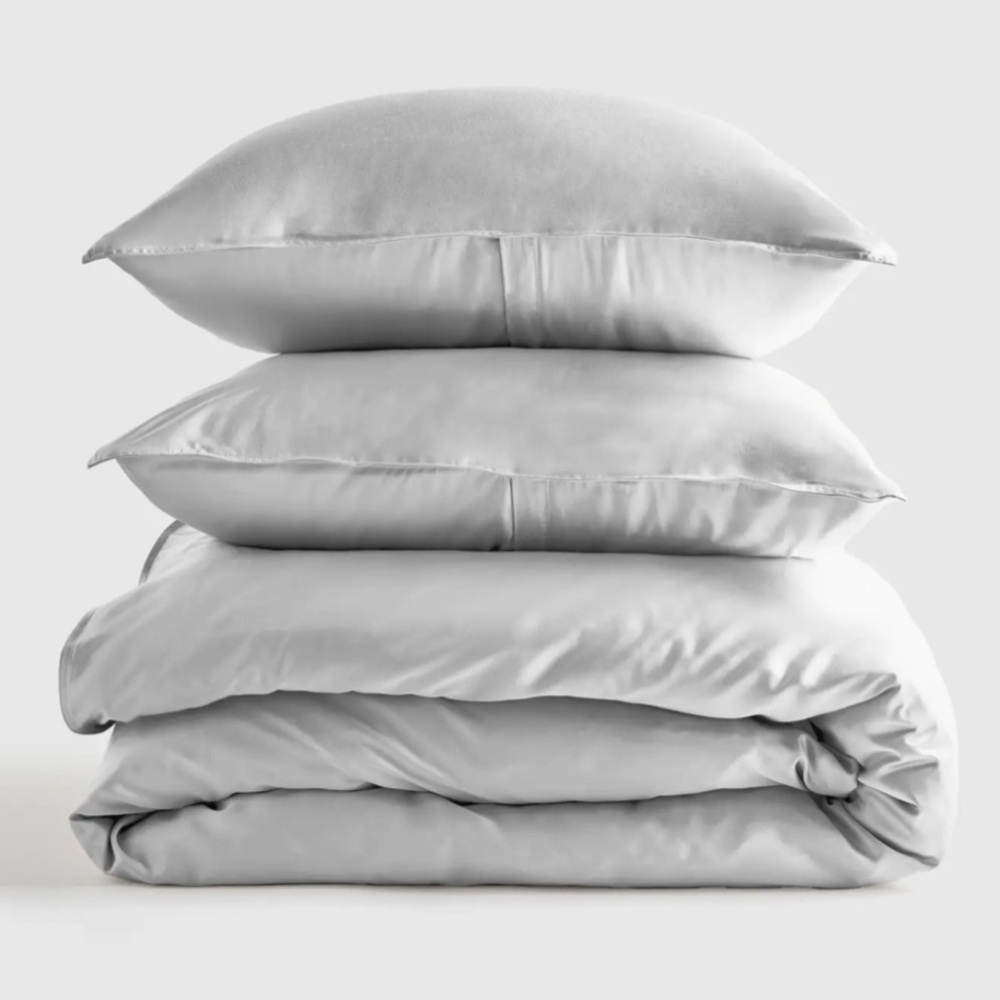 Quince Bamboo Duvet Cover Set King (Grey)